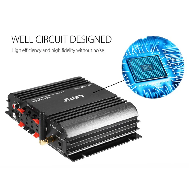 

LP-168 Plus HiFi Stereo Digital Amplified Portable Wireless 2.1CH Audio Digital Compact Amplifier Bluetooth 2.1 + EDR Speaker