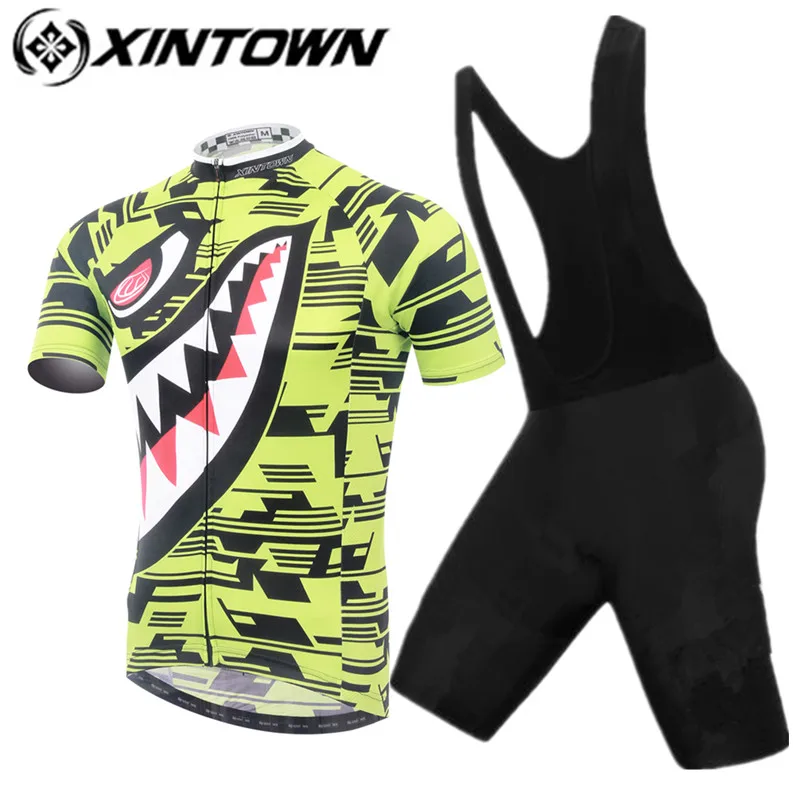 

XINTOWN Men pro Cycling Jersey Sets 2017 short Bike Clothing mallot uniforme ciclismo ropa de ciclista mtb wearGarment Clothes