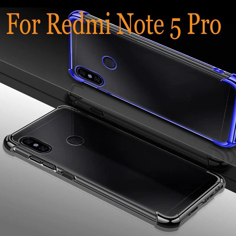 Противоударный мягкий чехол с воздушной подушкой для Xiaomi Redmi Note 5 Pro | Мобильные