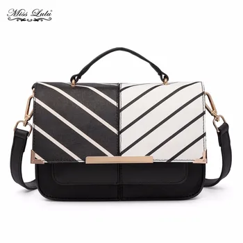 

Miss Lulu Brand Women Messenger Bags Cross Body Bags for Girls Top-Handle Bags Leather Designer Handbags Shoulder Satchel YD1713