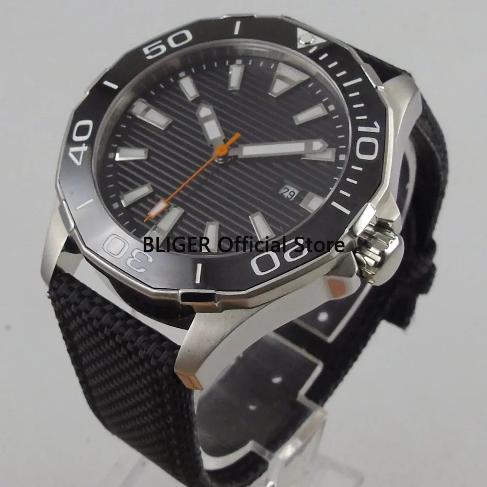

Classic 45mm Black Sterile Dial Polygon Case Luminous Marks Sapphire Glass MIYOTA 8215 Automatic Movement Men's Watch P35A