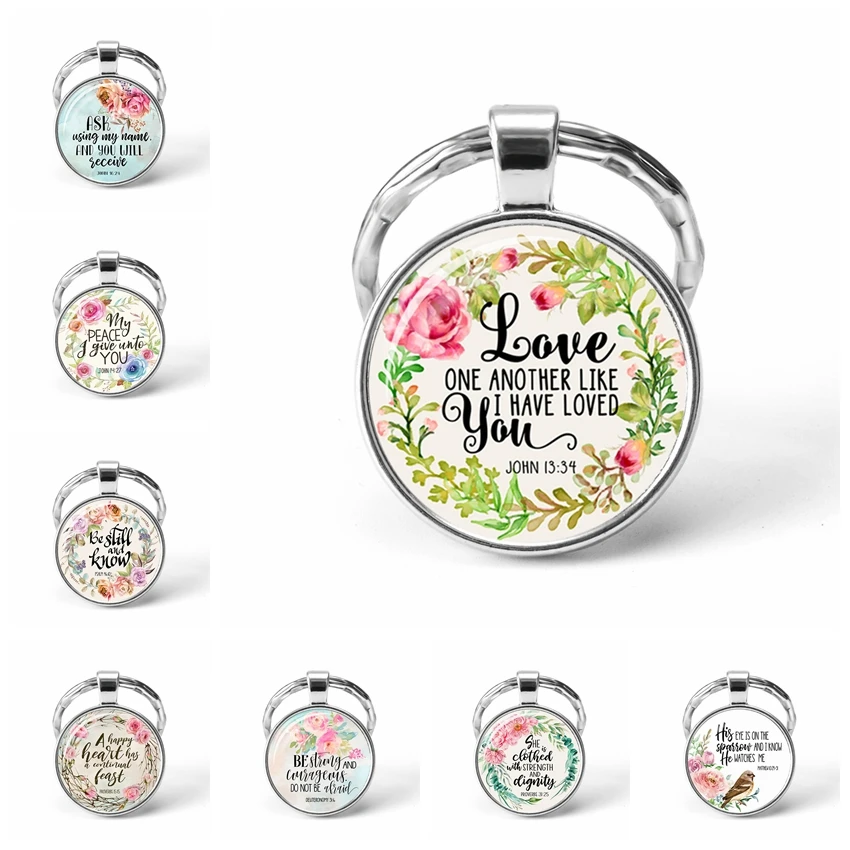 Love Wish Dream модный серебряный христианская Библия брелок держатель подвески