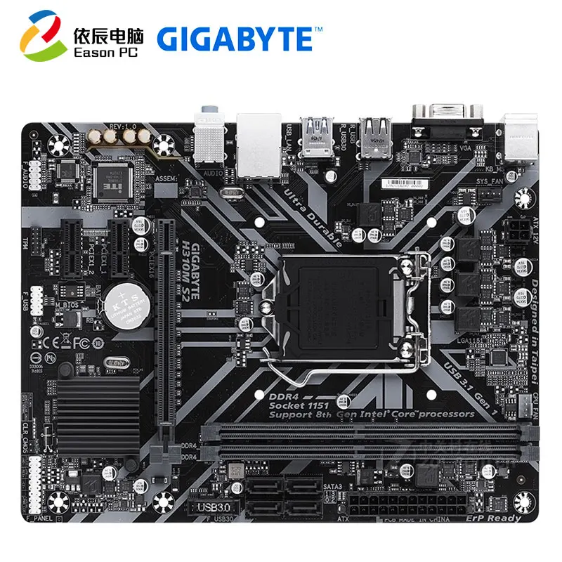 GIGABYTE GA-H310M S2 desktop motherboard LGA1151 DDR4 SATA III 32G Micro-ATX
