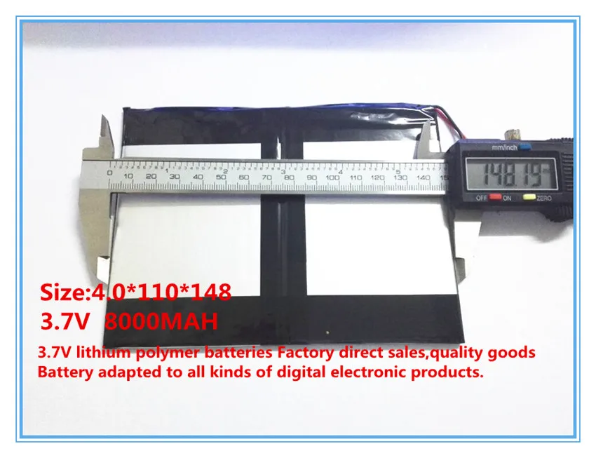 

3.7V,8000mAH,[40110148] PLIB (polymer lithium ion /Li-ion battery) for tablet pc,mid,power bank,for Sanei N10,Ampe A10