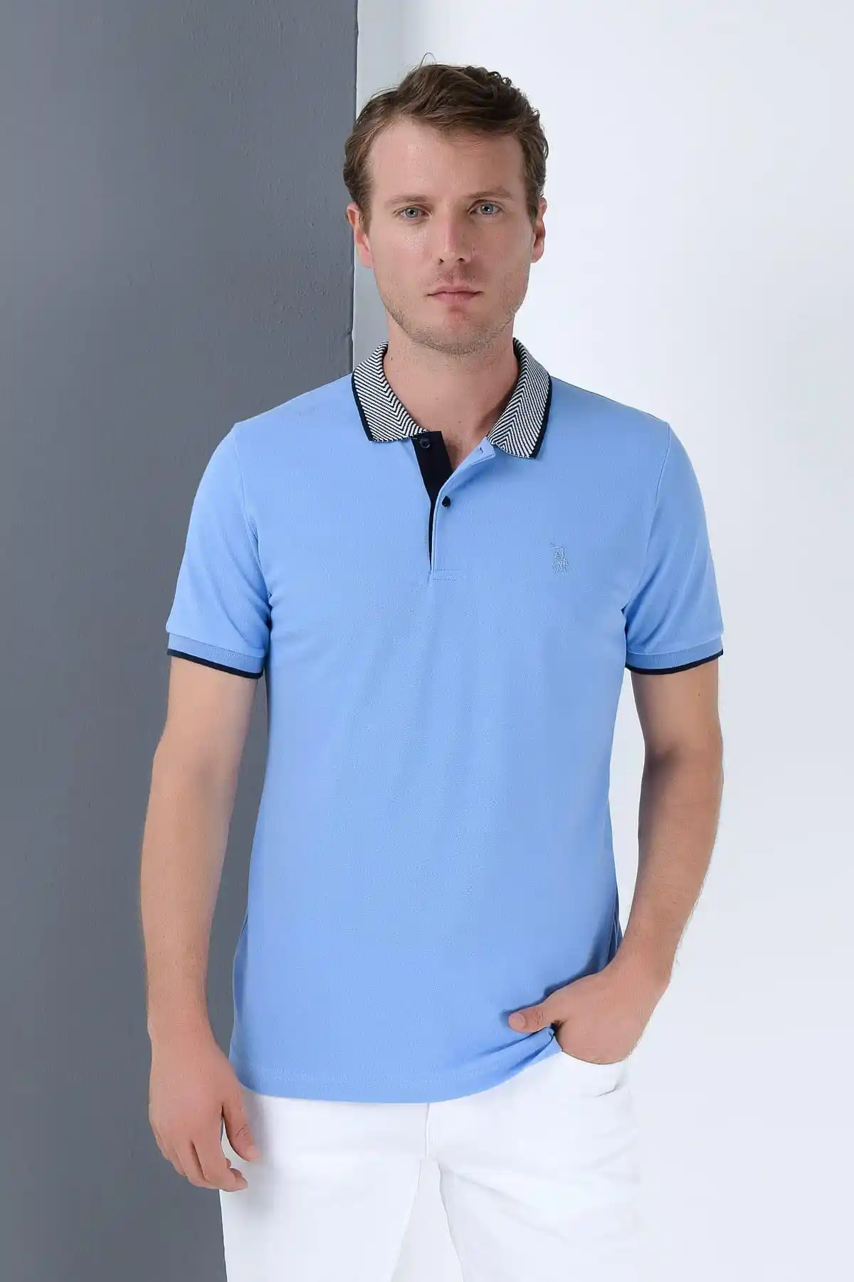 dewberry men s blue t-shirt-2090001t8565