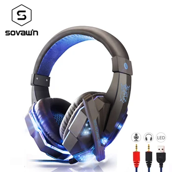 

Over-Ear Gaming Headsets Headphones for Computer with Mic HD Bass Gaming Headsets Stereo Headband Surround Sound Control mic