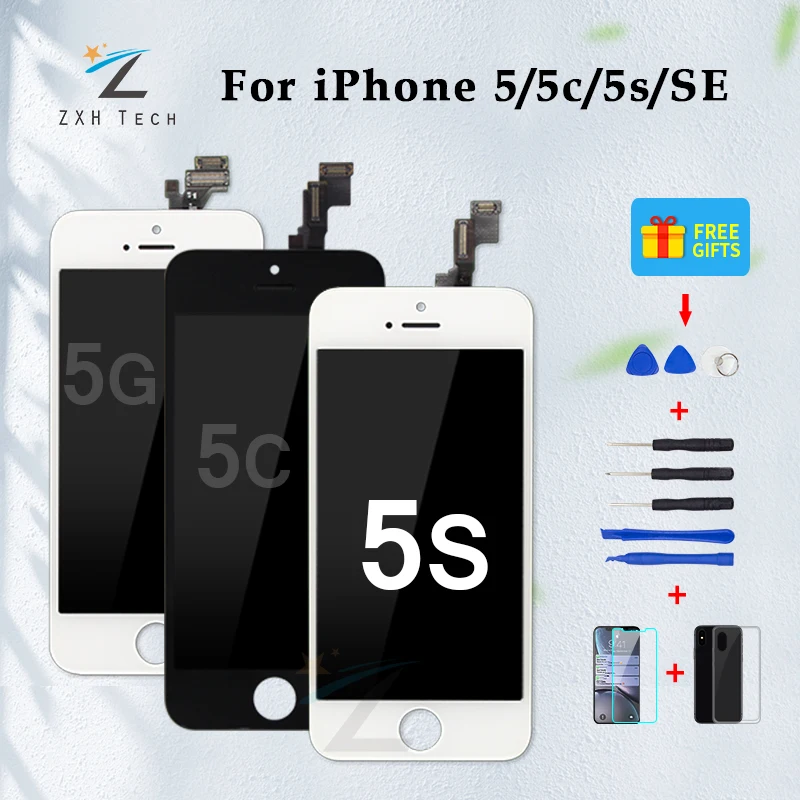 1 шт. качество A + дисплей для iPhone 5S 5C 5 ЖК дигитайзер в сборе с отличной сенсорной