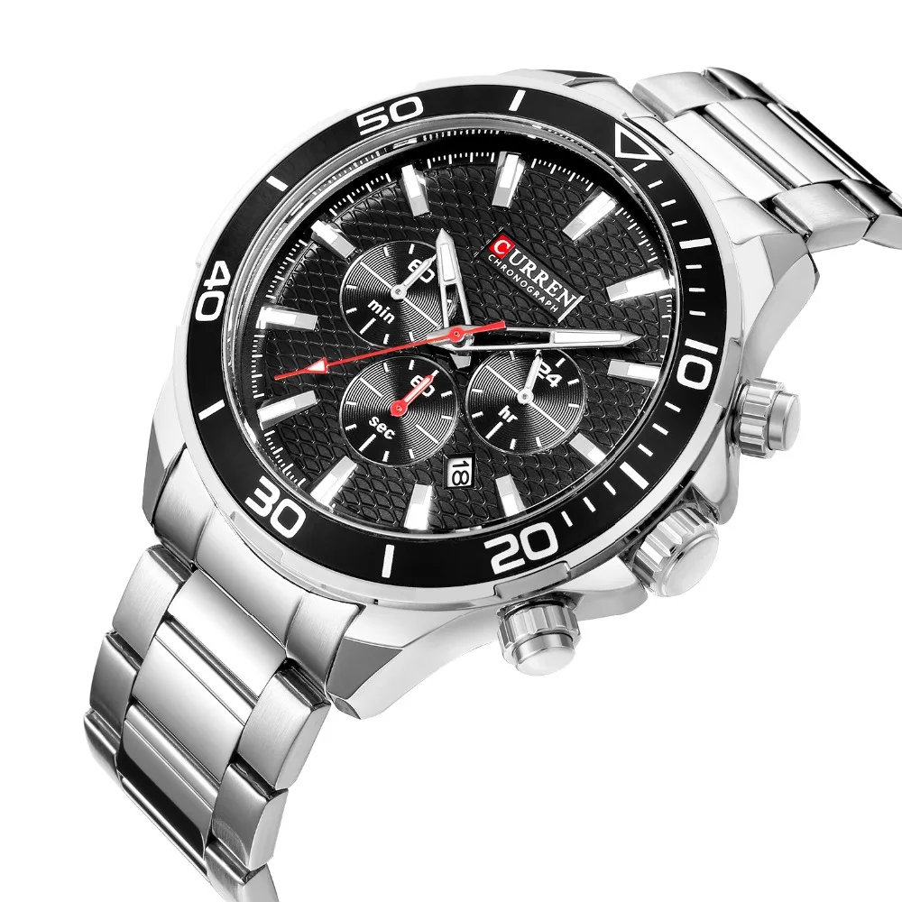 Новые часы для мужчин повседневные военные кварцевые спортивные наручные часы CURREN модный бренд хронограф нержавеющая сталь мужские часы Relojes