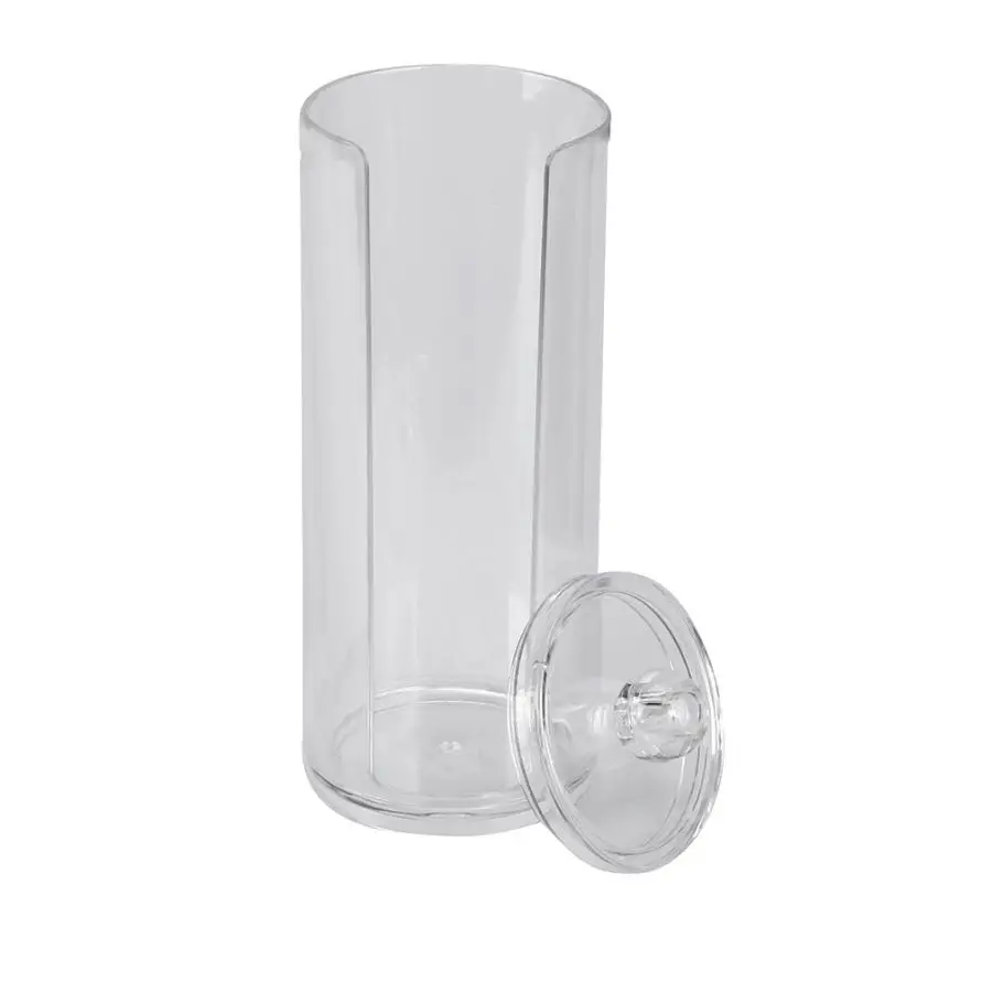 

Cosmetic Make Up Organizer Box Clear Storage Holder Cotton Pad Swab Boxes Organizer Storage Organizor Acrylic 17x6.8cm