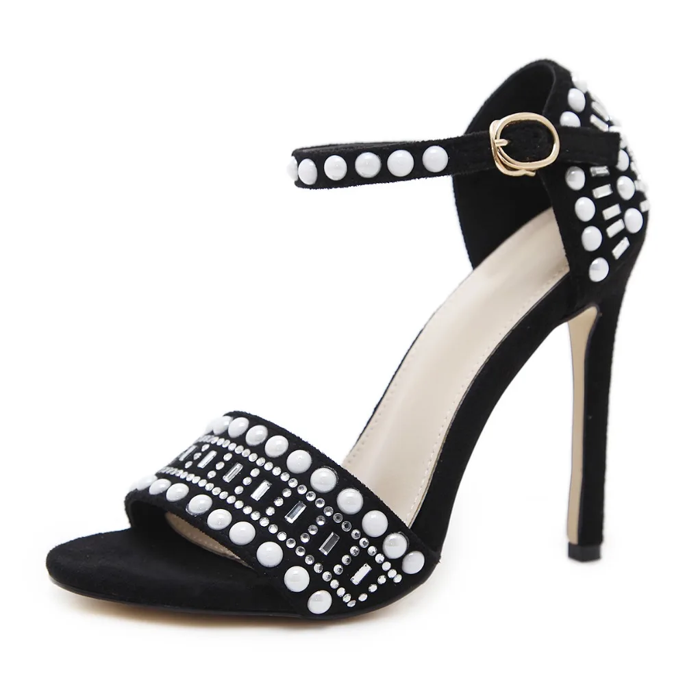 

GOXPACER Hot Sell Women Sandals Sexy Buckle High Heels Thin Open Toe Thin Platform Summer Shoes Female Wholesale Free Shipping