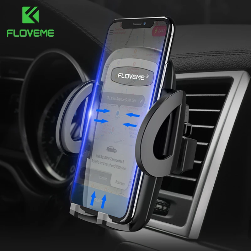 

FLOVEME Air Vent Car Phone Holder Stand For iPhone XS Max XR X 8 7 Mount Holder For Phone in Car Mobile Phone Stand For Xiaomi