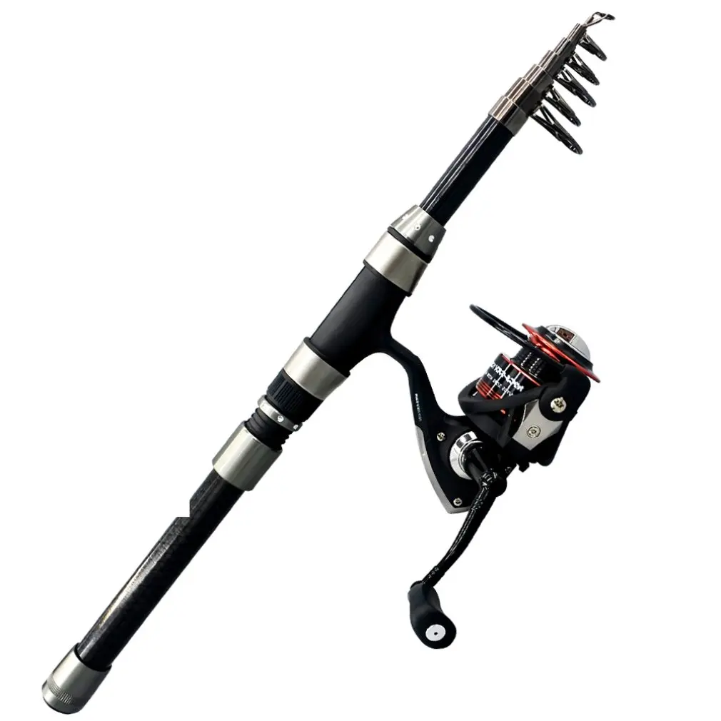 

One Set Of Telescopic Fishing Rods Portable Travel Spin Fishing Rod Tackle Tool For Fishing Enthusiasts Or Collectors