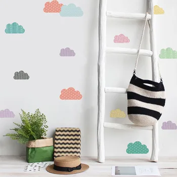 

Kids Bedroom Decorative Wall Decal PVC Nursery Cute Cartoon Mural Colorful Clouds Wall Stickers Home Decor Wall Art Nordic Style