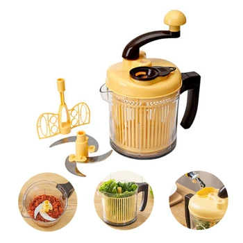 

Multi-function Manual Vegetable Chopper Processor Meat Grinder Garlic Flour Egg Divider Stirrer Food Mixer Kitchen Accessories