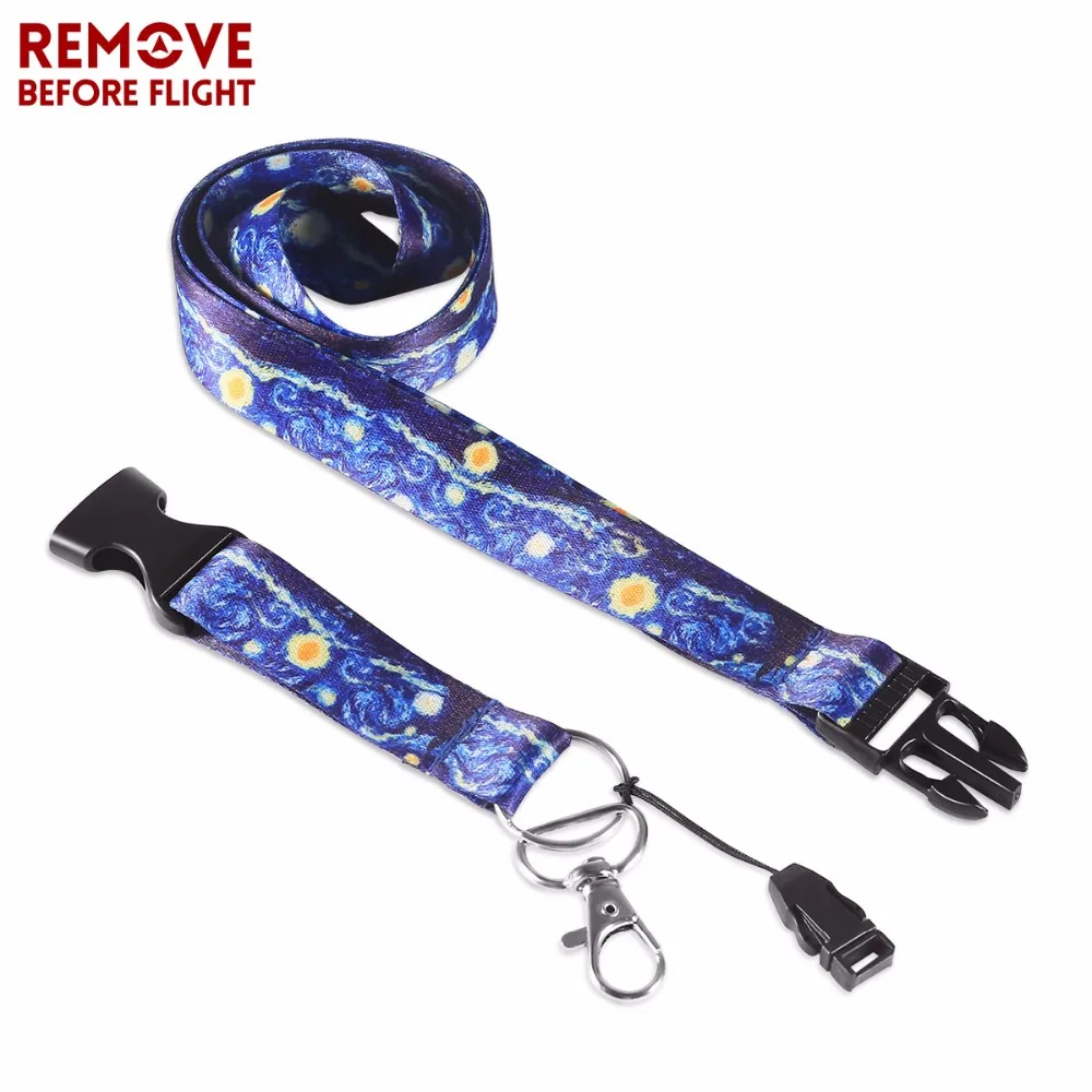 starry night lanyard ID card holder4