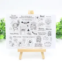 Хэллоуин прозрачный чистый силикон штамп/печать для DIY Скрапбукинг/фотоальбом декоративный прозрачный наборы штампов