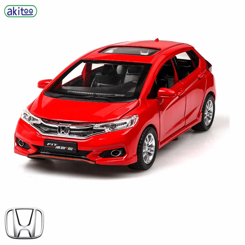 Akitoo Honda Fit Маленькая пушка Игрушечная модель со звуком и светом пульсирующая