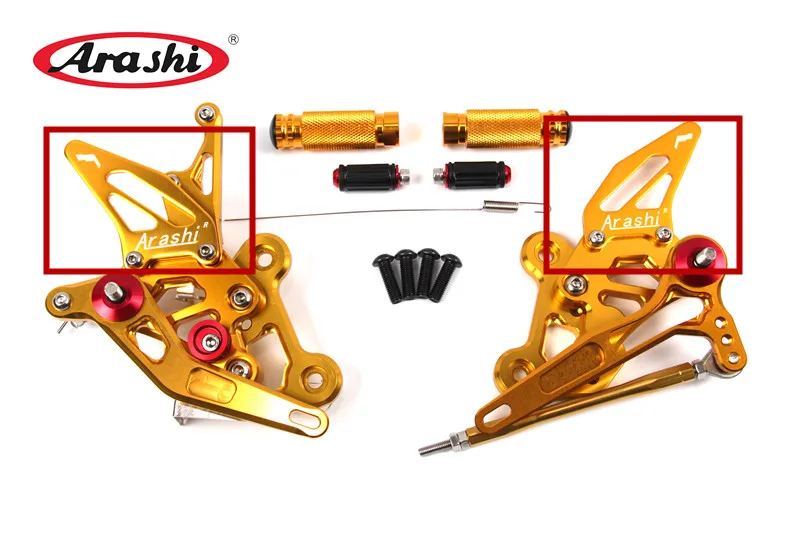 Запасные части Arashi, защита каблука, аксессуары для двигателя, Универсальная регулируемая подножка, запчасти для HONDA, для SUZUKI, для BMW