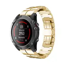 Смарт часы ремешок из натуральной нержавеющей стали браслет быстроразъемный подходит ремешок для Garmin Fenix 3/HR gps часы