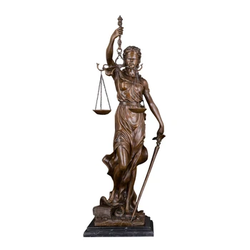 

ArtsHom DS-191 Lady Justice Greek Goddess Statue Bronze Blind Themis Justitia Sculpture Mythology Figurine Vintage Classical Art