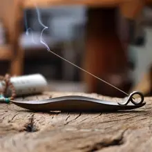 Будда Держатель для ароматических палочек Винтаж чайхана печи буддистское кадило принадлежности для церемоний китайский лист лодка Ладан Burners'