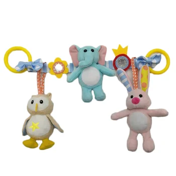 

Baby Kids Rattle Toys Cartoon Animal Plush Hand Bell Newborn Baby Stroller Crib Hanging Rattles Kawaii Baby Infant Toys Gifts