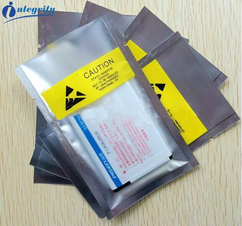 

INTEGRITY 3000pcs 14.5*9cm Open Top ESD Electronic components batteries bag anti-static Shielding plastic packaging storage bags