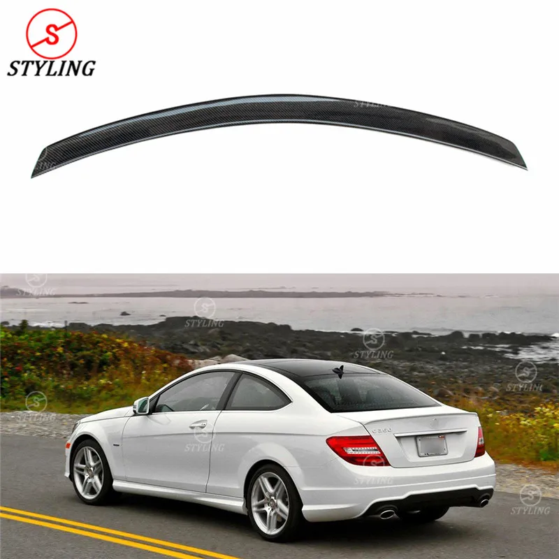 For Mercedes W204 Coupe Spoiler AMG Style C Class W204 Carbon Fiber