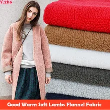 160x50cm1pc хорошая ткань ягнята теплая имитация овечьей шерсти фланелевая ткань материал для шитья для Diy внутренняя подкладка мягкая толстая ткань