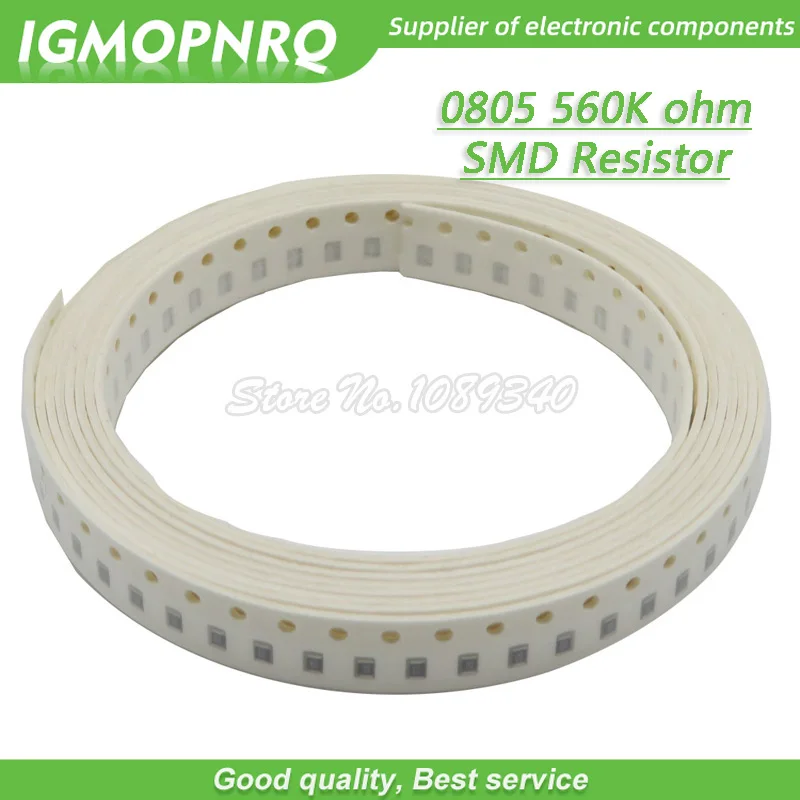 

300 шт. 0805 SMD резистор 560K Ом чиповый резистор 1/8 Вт 560K Ом 0805-560K