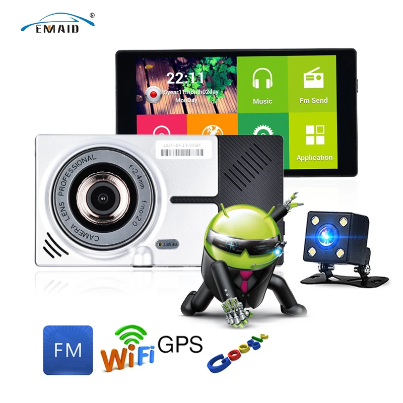 Emaid 5.0 &quotAndroid 4.4. Видеорегистраторы для автомобилей Камера Зеркало заднего вида GPS