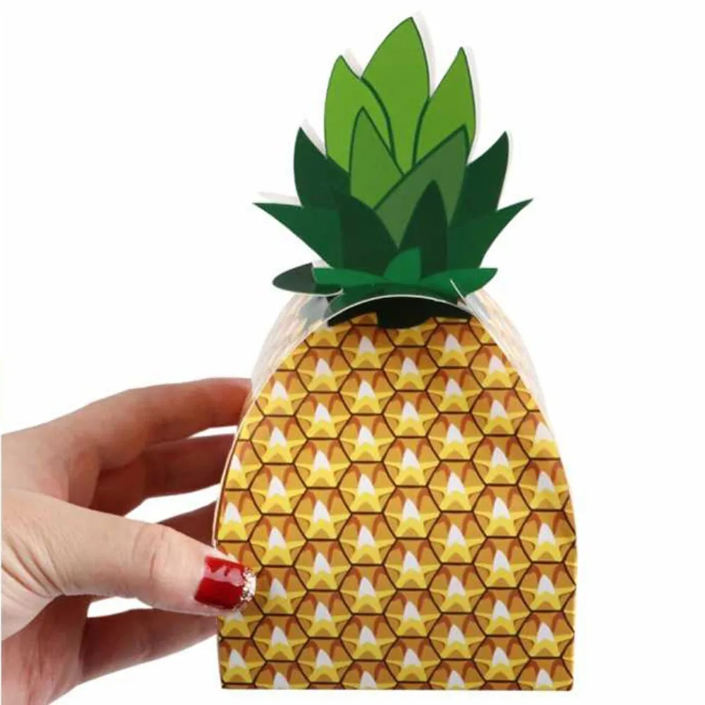 

Candy Boxes Paper Pineapple Gift Bag Summer paper box beach Decorations Home Party Birthday Supplies 50Pcs Wedding Favors Gift