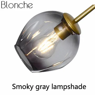 Современная люстра в скандинавском стиле, промышленная светодиодная лампа, Потолочная люстра, освещение для гостиной, спальни, кухни, подвесные светильники - Цвет корпуса: Smoky gray