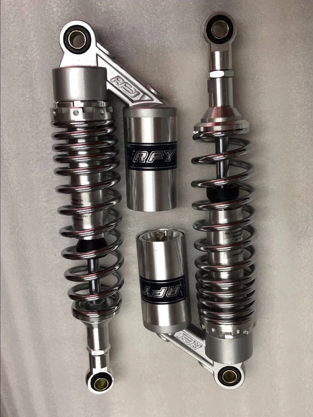 Universal silver 360mm Motorcycle New Rear Nitrogen Shock Absorber 7mm spring Suspension for