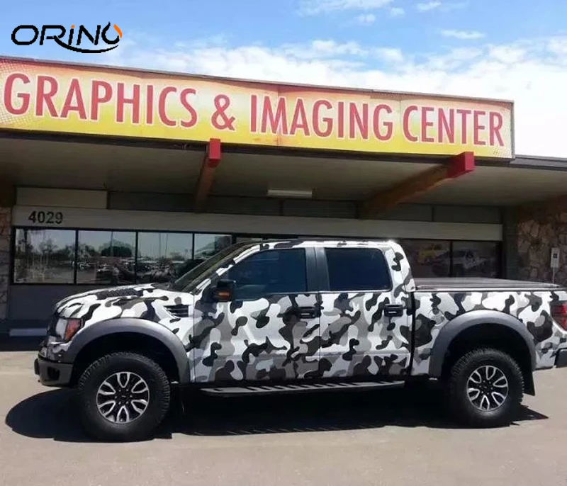 Black White Camouflage Vinyl Film Wrap-12