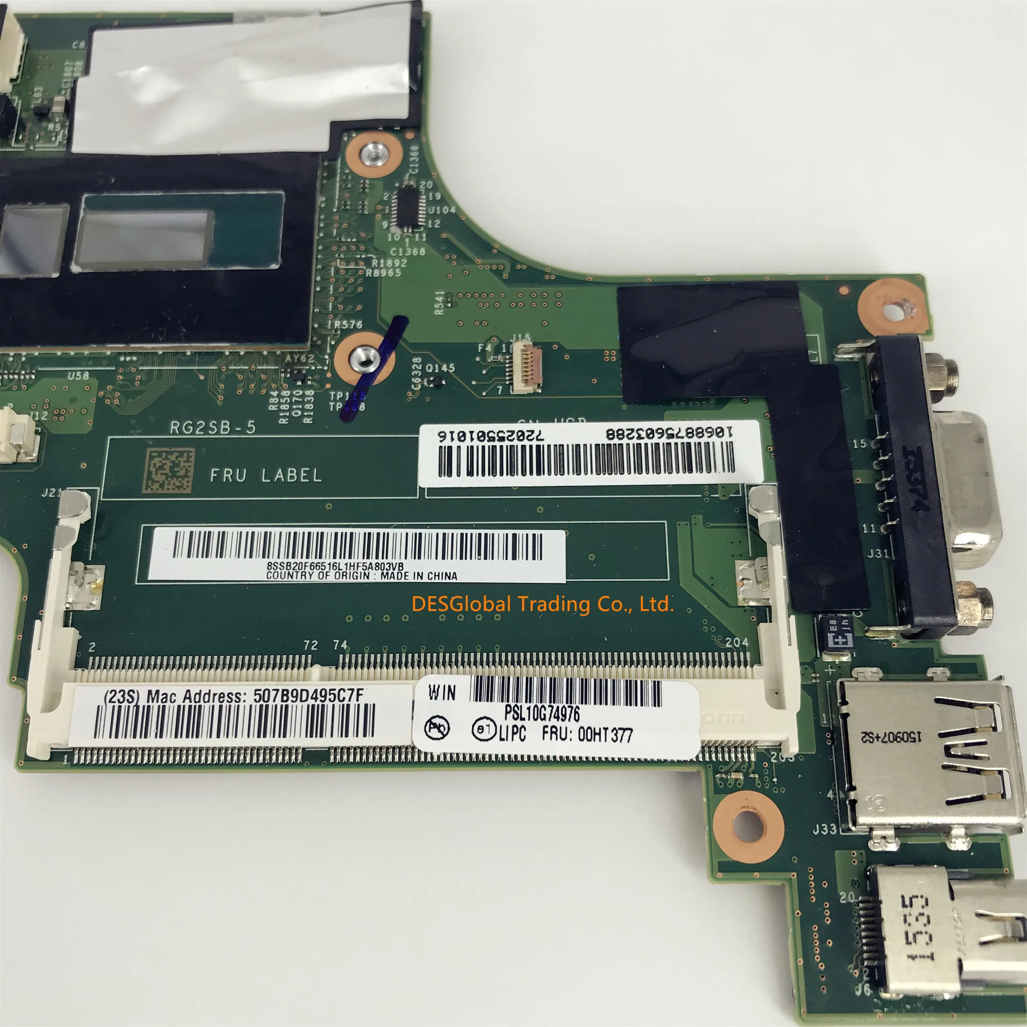 amazing  For Lenovo Thinkpad X250 Laptop Motherboard with i3-5010 CPU 00HT377 Mainboard 100% Working Fully T