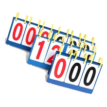 Portable 3/4 Digit Scoreboard Sports Flip Score Board Tennis Basketball  Game Number Display Board Score Marking Kits