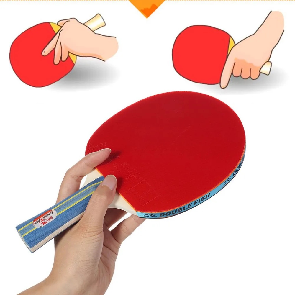2 قطعة/مجموعة الجدول مضارب التنس بينغ بونغ مجداف طويلة/قصيرة مقبض مزدوجة الوجه البثور في تنس طاولة مضرب كرات مطاطية حقيبة