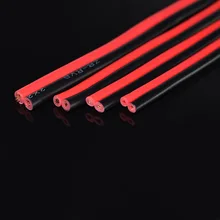Шнур питания красный и черный медный RVB 2 ядра X 22AWG 20AWG 18AWG аккумулятор автомобильный зарядный кабель мониторинг светодиодный распределительный кабель