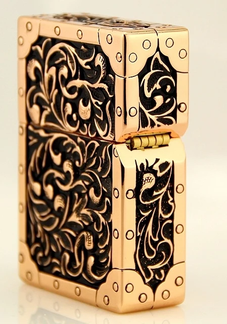 

6.7*4.5*2.5cm Heavy armor kerosene gold lighters rich Tang grass