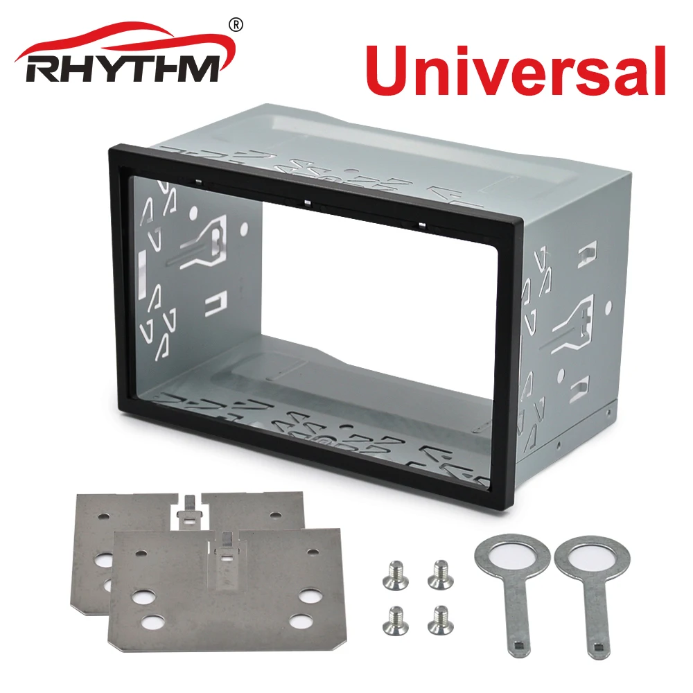 

2019 Double Din Universal Car Radio Fascia for peugeot Audio Frame DVD Panel CD Trim Face Plate Fitting Audio Frame Kits Case