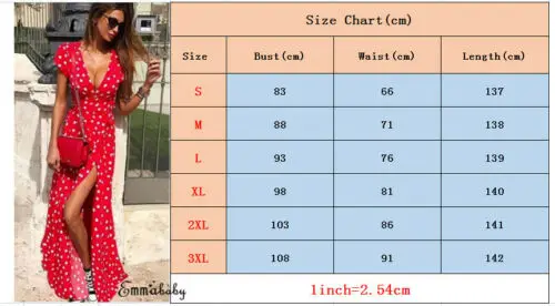 Women Wrap Summer Boho Polka Dot Maxi Dress Casual Ladies Short Sleeve V Neck Holiday Beach Long Sundress Fashion Wrap Sundress