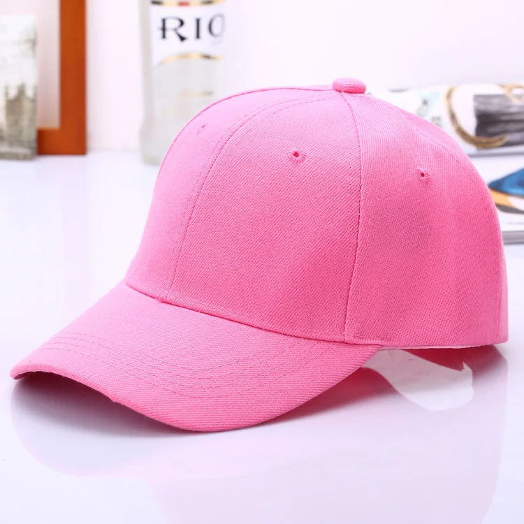 Черная бейсболка, одноцветная бейсболка, бейсболки, повседневные кепки Gorras, хип-хоп кепки для мужчин и женщин, унисекс - Цвет: pink