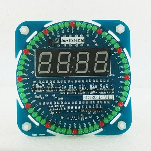 51 mcu вращающийся светодиодный набор электронных часов diy части ds1302 часы 18b20 электронный комплект