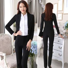 Новинка Черный Профессиональный Классический формальный дизайн женские брючные костюмы с жакетами и женские штаны комплекты Бизнес костюмы