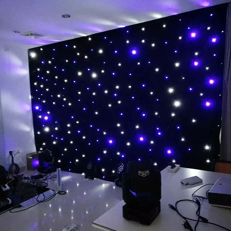 Buy 4 meter x 4 meter led starlight backdrop curtain