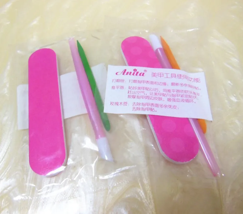 20 pcs mini manicure set pediicure kit wholesale nail file cuticle wood