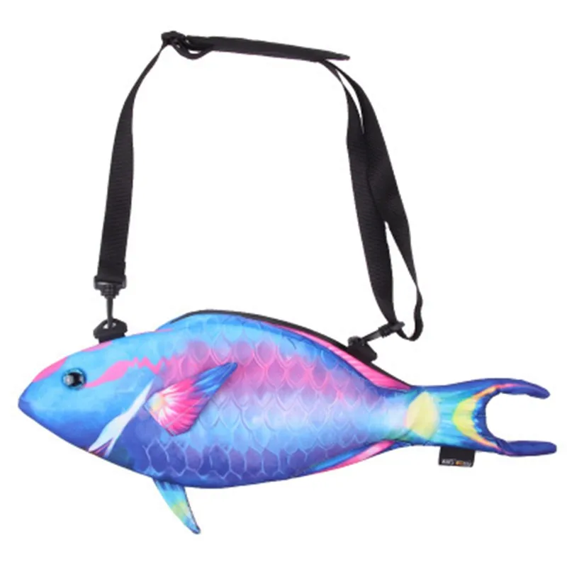 Унисекс 3D забавные рыбки сумки на плечо дизайн хип-хоп оригинальность одна посылка модная сумка посылка женская сумка B254