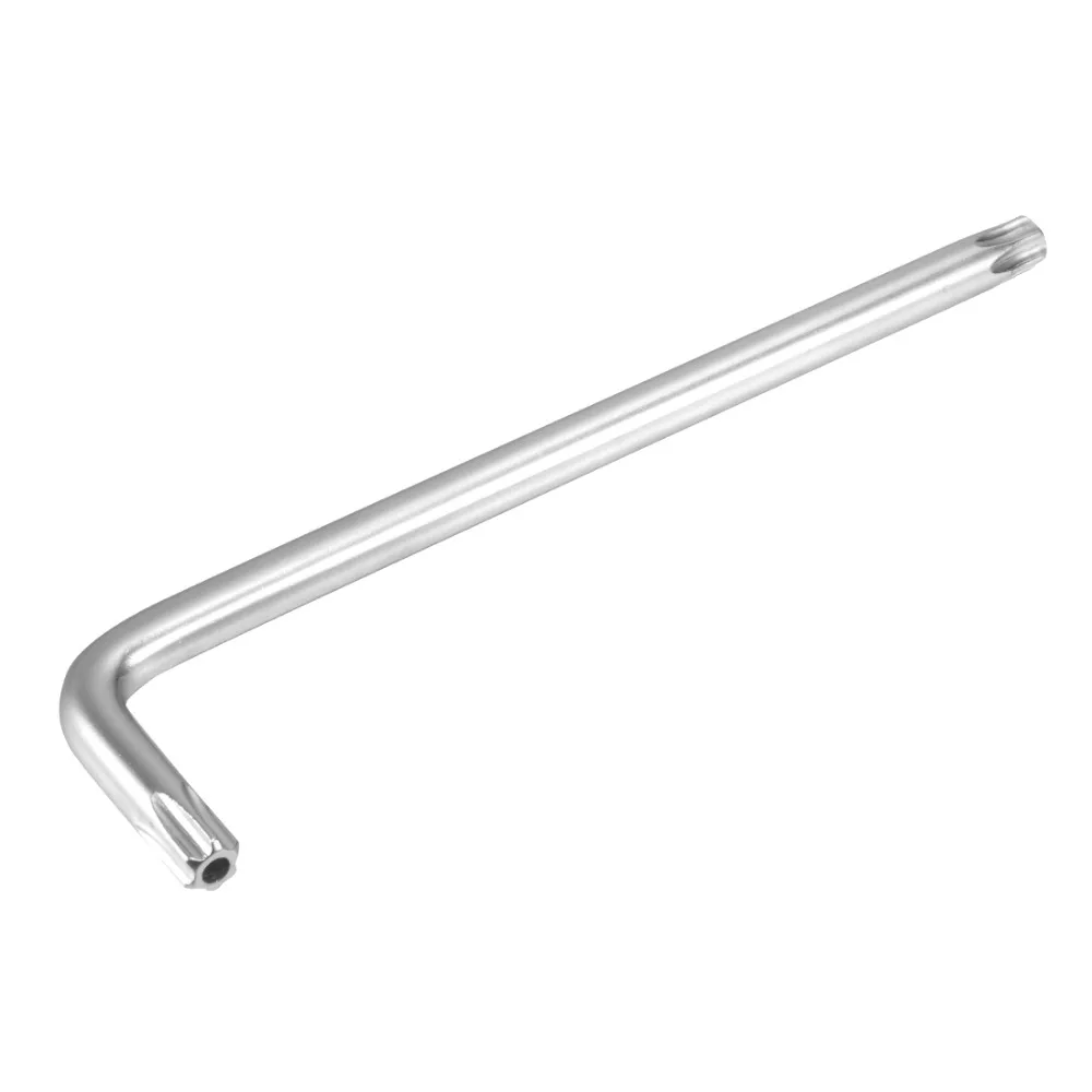 

Uxcell 1pcs 45# Steel Long Tamper Proof Torx Star Key Bit Wrench L-Shape Nickel Plated T50 for Remove and Install most screws