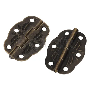 

200PCS BQLZR Bronze Engraved Designs Hinges for Vintage Drawer Box Case Cabinet Cupboard Carpenter